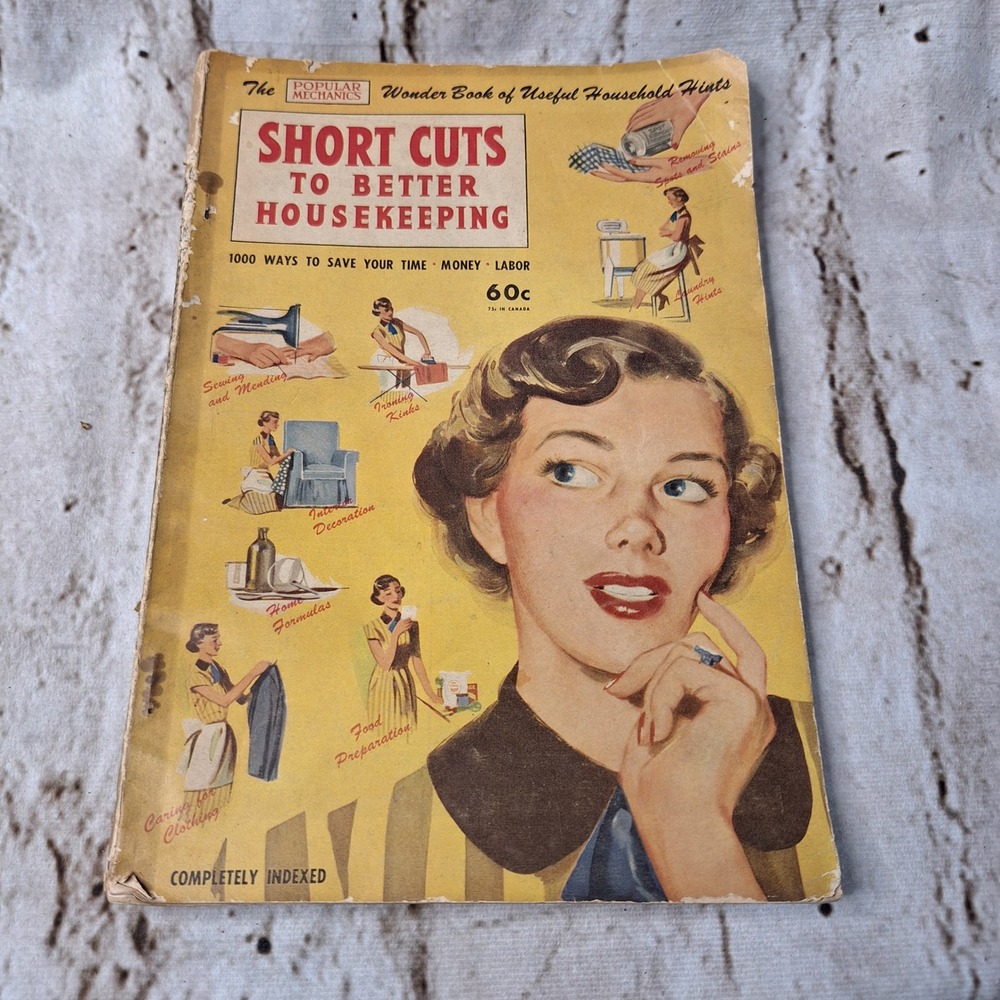 Vintage Popular Mechanics Short Cuts to Better Housekeeping 1949 Book Retro DIY
